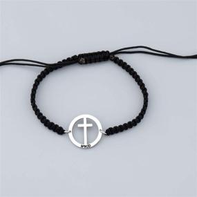 img 3 attached to 🙏 WUSUANED Christian Bracelet Faith WWJD Cross Handmade Bracelet - Religious Jewelry for Women, Perfect Baptism Gift