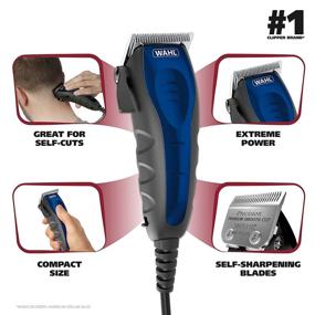 img 3 attached to 💇 Wahl Clipper Self-Cut Compact Personal Haircutting Kit - Whisper Quiet Operation, Adjustable Taper Lever, 12 Hair Clipper Guards for Clipping, Trimming & Personal Grooming - Model 79467