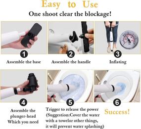 img 1 attached to 💪 Thinvik Air High Pressure Plunger Kit: The Ultimate Solution for Toilet, Sink, and Bathroom Floor Drain Clogs!