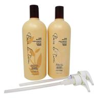 🌿 bain de terre sweet & almond oil long & healthy shampoo & conditioner 33.8 oz duo with pumps - enhanced for seo logo