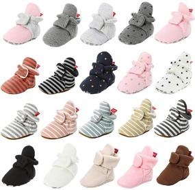 img 4 attached to 👶 HsdsBebe Unisex Newborn Baby Cotton Booties: Cozy Non-Slip Shoes for Winter Infants