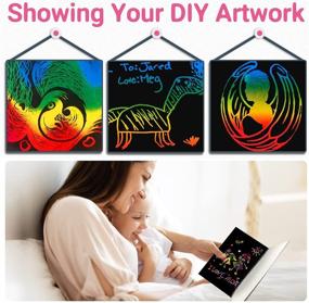 img 2 attached to 🎃 ZMLM Scratch Paper Art Crafts Notebook Halloween: Unleash Your Creative Spirit with Spooky Design!