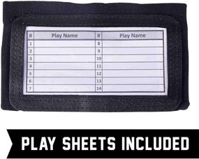 img 3 attached to 🏈 GSM Brands QB Play Wristband - Youth Size - Pro Football Armband Playbook - 10 Pack (Black) - Ultimate Game Strategy Device for Youth Quarterbacks!