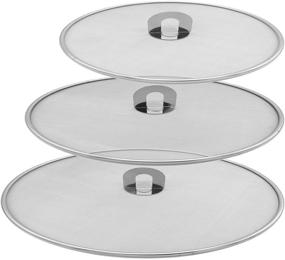 img 3 attached to 🍳 Amestar Grease Splatter Screen Set - Stainless Steel Mesh Guard for Frying Pan Cooking - 9.8", 11.5", and 13" Inch Sizes - Prevents Stove Oil Splatter - Heavy Duty Skillet Lid