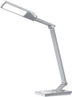 🔦 metal led desk lamp with usb port, eye-caring architect desk light for workbench office, home office lighting with 5 color modes &amp; 6 brightness levels, touch control in sliver логотип