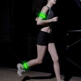 img 1 attached to 🏃 BSEEN LED Lighted Armband for Running - 2nd Generation Heat Seal LED Slap Bracelet: Illuminate your Run with this Light Up Event Sport Wristband!