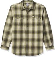 👕 carhartt original flannel: tried and true long sleeve plaid for all-day comfort logo