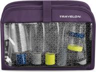 🧳 travelon wet/dry 1 quart bag with bottles, purple: perfect size for easy travel logo