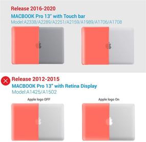 img 2 attached to 🍏 IBENZER New 2020 MacBook Pro 13 Inch Case - Coral Orange, Hard Shell, Keyboard Cover, Type C - Compatible with Apple Pro 13 Touch Bar (2020-2016) - Model A2238 A2289 A2251 A2159 A1989 A1706 A1708 - MT13-LCOR+1TC