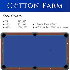 img 1 attached to 🎱 Cotton Farm: Pre-Cut Worsted & Woolen Pool Table Felts/Billiard Cloths - Perfectly Sized for 7/8/9 Foot Tables (with Spare Rail Felts)