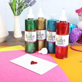 img 3 attached to 🌈 Vibrant Rainbow Glitter Glue Bottles: Perfect for Scrapbooking & Stamping
