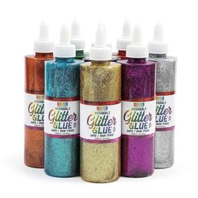 img 2 attached to 🌈 Vibrant Rainbow Glitter Glue Bottles: Perfect for Scrapbooking & Stamping