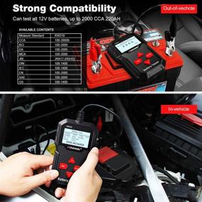 img 1 attached to 🔋 KONNWEI KW210: Advanced Automotive Battery Tester | 12V Car Battery Analyzer for Vehicle, Motorcycle & Marine Batteries | Diagnostics Tool with Bad Cell & Alternator Testing | 100-2000 CCA Range | 220AH Load Testing