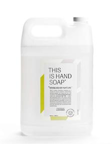 img 4 attached to Evolved By Nature Liquid Hand Soap Refill - Lemongrass Lavender, Moisturizing Biodegradable Hand Wash, Gallon Size (128 oz)