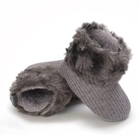 img 2 attached to 👶 Cozy and Cute: Jonbaem Fleece Booties for Newborn Toddler Boys' Feet