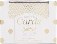 a2 card & envelope golden box set (4.24”x5.5”) with shiny gold foil - 40 cards & envelopes for everyday, holiday & special occasions | american crafts logo