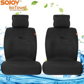 img 2 attached to Sojoy Universal Cooling Car Seat Cover: Breathable Cushion with Headrest for Front Seats, for a Cool and Comfortable Ride