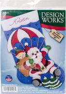 🎅 experience thrilling christmas decorations with tobin skydiving santa design works felt stocking applique kit logo