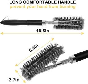 img 1 attached to 🔥 Premium Stainless Steel Grill Brush and Scraper Set - Ultimate BBQ Cleaning Tools with Safe Bristles and Heavy-Duty Scraper