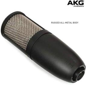 img 3 attached to 🎤 АКГ P220 Вокальный конденсаторный микрофон: Превосходное качество профессионального аудио в стильном черном дизайне.