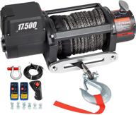 powerful vevor truck winch 17500ibs with wireless remote control and synthetic rope logo