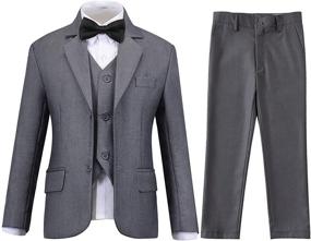 img 4 attached to 👶 Toddlers' Tuxedo Suit: Ideal Boys' Outfit in Suits & Sport Coats for Bearers