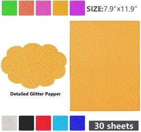 img 3 attached to 🎁 WOLLGORD Glitter Cardstock: Premium Craft Paper for DIY Gift Box Wrapping, Scrapbooking, Party Decor, and More - 30 Sheets, 10 Colors