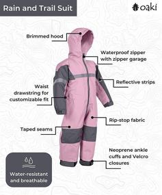 img 3 attached to 🧥 Protective and Stylish OAKI Rain Trail Suit for Toddler Boys: Jackets & Coats Collection