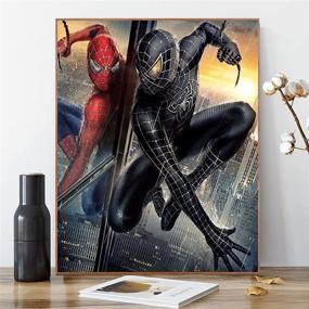 img 4 attached to Diamond Painting Spiderman Paintings 11 8X15 7In