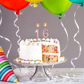 img 2 attached to 🎂 Syhood 16th Birthday Candles Cake Numeral Candles: Stunning Rose Gold Cake Topper for Birthday, Wedding, and Anniversaries