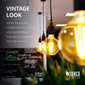 img 2 attached to 💡 Винтажная лампа с регулировкой яркости с филаментом на светодиодах от Sunco Lighting.