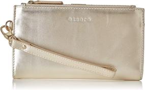 img 4 attached to 👜 Genuine Leather Wristlet with Detachable Straps – Women's Multiple Handbags & Wallets