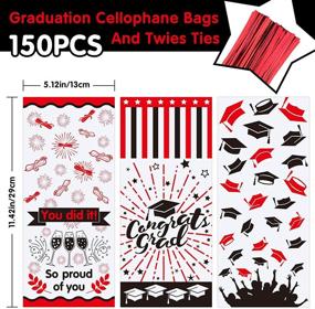 img 3 attached to Whaline Graduation Cellophane Congrats Setting Gift Wrapping Supplies in Gift Wrap Cellophane Bags