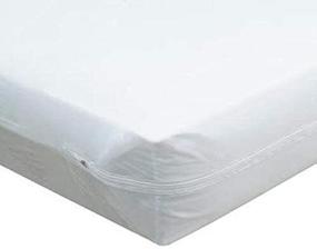 img 3 attached to 🛏️ Премиум матрасный чехол из мягкого винила под размер детской кровати с удобной застежкой-молнией