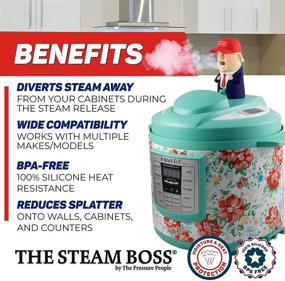 img 3 attached to 🔥 The Steam Boss - Steam Diverter: Ultimate Kitchen Accessory Compatible with Instant Pot LUX MAX/Ninja Foodi/Crock Pot Express and More! Perfect for all Quart Sizes, 3 mini 6, 8 (POTUS)