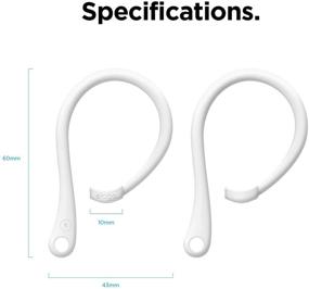 img 1 attached to Крючки-держатели elago: эргономичный дизайн для Apple AirPods Pro и AirPods 1 и 2, прочное исполнение из ТПУ, полный доступ, белый [зарегистрированный патент США]