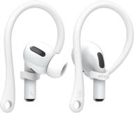 крючки-держатели elago: эргономичный дизайн для apple airpods pro и airpods 1 и 2, прочное исполнение из тпу, полный доступ, белый [зарегистрированный патент сша] логотип