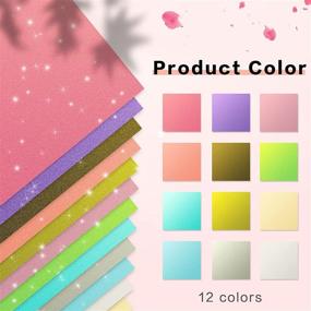 img 2 attached to 🏡 HomeMall Glitter Permanent Vinyl: 12x12 Adhesive Sheets for Cricut, Silhouettes, Cameo - 12 Colors Craft Cutter Vinyl with Sparkling Self Adhesive - Perfect for Outdoor Projects