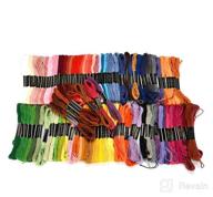 img 1 attached to 🌈 Rainbow Color Embroidery Floss Set - 50 Skeins | Cross Stitch Thread | Cotton Friendship Bracelet String | Craft Yarn for Bracelets, Cross Stitch, and Embroidery Projects review by Carrie Spencer