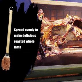 img 1 attached to DALLEAN BBQ Basting Mop Grill Accessories - Basting Brushes for Roasting, Grilling, and Cooking - 18 Inch Long Handle with 3 Extra Replacement Heads - Perfect for BBQ, Grilling, Smoking, and Steak