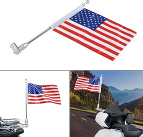 img 3 attached to 🏍️ Электроцикл American Flag + Крепление флагштока на багажник вертикально для Honda Goldwing GL1800 (2001-2012) – Усиленный SEO