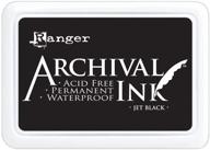 🖤 ranger archival jumbo inkpad #3, jet black: vibrant & long-lasting ink for precise stamping logo