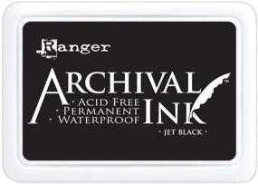 img 2 attached to 🖤 Ranger Archival Jumbo Inkpad #3, Jet Black: Vibrant & Long-lasting Ink for Precise Stamping