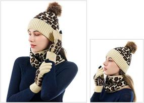 img 1 attached to DOCILA Knitting Cheetah Leopard KhakiLeopardBeanie Outdoor Recreation in Climbing