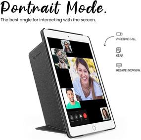 img 2 attached to 📱 tomtoc Vertical iPad 10.2-Inch Case: Slim, Protective Stand with Magnetic Kickstand, 3 Use Modes