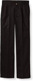 img 4 attached to 👖 Pleated Twill Boys' School Uniform Pants by Chaps Clothing