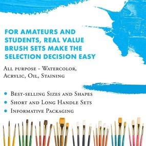 img 3 attached to Princeton Art Brush Natural Bristle Painting, Drawing & Art Supplies for Painting