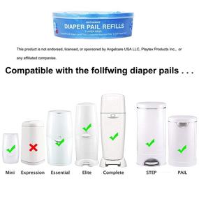 img 3 attached to 👶 Diaper Pail Refill Bags - Compatible with Diaper Genie Pails, 100% Odor Lock, 8 Pack, 2240 Count