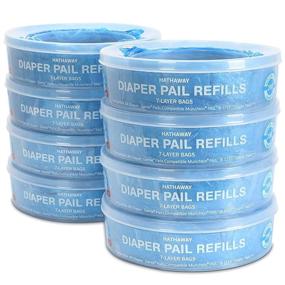 img 4 attached to 👶 Diaper Pail Refill Bags - Compatible with Diaper Genie Pails, 100% Odor Lock, 8 Pack, 2240 Count