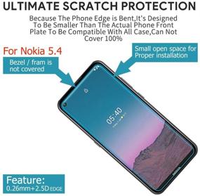 img 3 attached to Ytaland Crystal Clear Silicone Shockproof TPU Bumper Protective Phone Case Cover for Nokia 5.4 - Includes 2 x Tempered Glass Screen Protector (3 in 1)